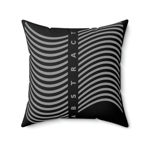 Modern Black Throw Pillow - Abstract Drawing Polyester - Dipaliz - Pillows