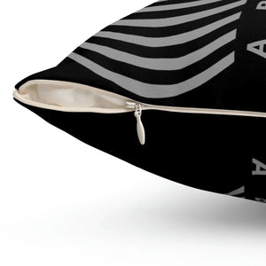 Modern Black Throw Pillow - Abstract Drawing Polyester - Dipaliz - Pillows
