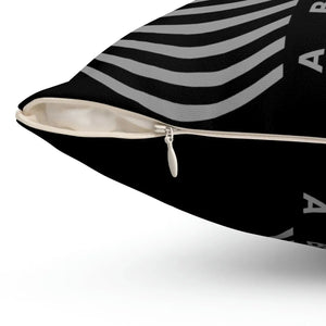 Modern Black Throw Pillow - Abstract Drawing Polyester - Dipaliz - Pillows