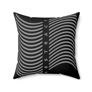 Modern Black Throw Pillow - Abstract Drawing Polyester - Dipaliz - Pillows