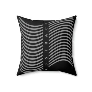 Modern Black Throw Pillow - Abstract Drawing Polyester - Dipaliz - Pillows