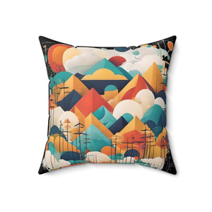 Abstract Triangle Spun Polyester Square - Dipaliz - Throw Pillows