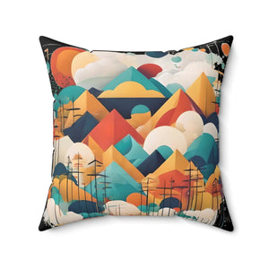 Abstract Triangle Spun Polyester Square - Dipaliz - Throw Pillows