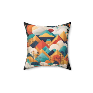 Abstract Triangle Spun Polyester Square - Dipaliz - Throw Pillows