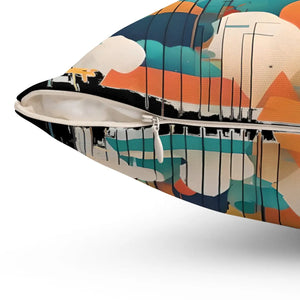 Abstract Triangle Spun Polyester Square - Dipaliz - Throw Pillows