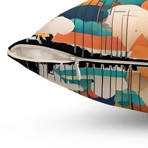 Abstract Triangle Spun Polyester Square - Dipaliz - Throw Pillows