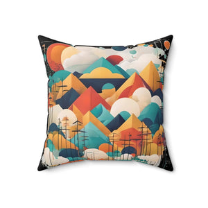 Abstract Triangle Spun Polyester Square - Dipaliz - Throw Pillows