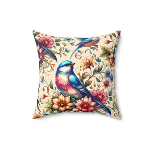 Floral Feather Spun Polyester Square Pillow - Dipaliz - Throw Pillows