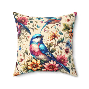 Floral Feather Spun Polyester Square Pillow - Dipaliz - Throw Pillows