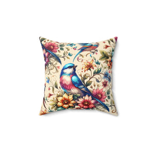 Floral Feather Spun Polyester Square Pillow - Dipaliz - Throw Pillows