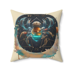 Cancer Zodiac Throw Pillow – Polyester Square - Dipaliz - Pillows