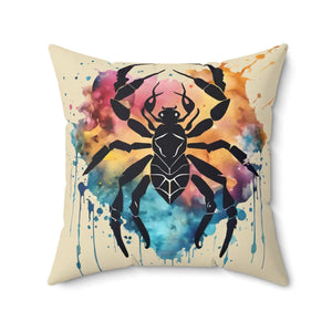 Cancer Zodiac Spun Polyester Square Pillow - Dipaliz - Throw Pillows