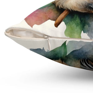Sloth Spun Polyester Square Pillow – Soft Decor - Dipaliz - Throw Pillows