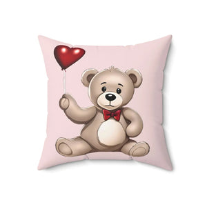 Teddy Bear Spun Polyester Square Pillow - Dipaliz - Throw Pillows
