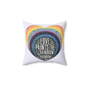 Spun Polyester Square Heart Pillow 18x18 - Dipaliz - Throw Pillows