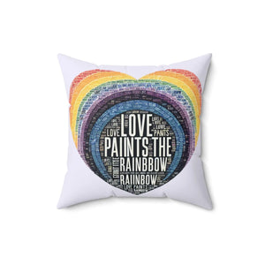 Spun Polyester Square Heart Pillow 18x18 - Dipaliz - Throw Pillows