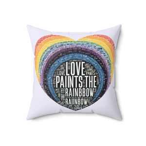 Spun Polyester Square Heart Pillow 18x18 - Dipaliz - Throw Pillows