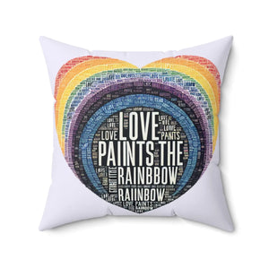 Spun Polyester Square Heart Pillow 18x18 - Dipaliz - Throw Pillows