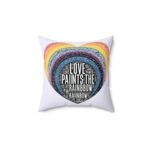 Spun Polyester Square Heart Pillow 18x18 - Dipaliz - Throw Pillows