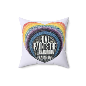 Spun Polyester Square Heart Pillow 18x18 - Dipaliz - Throw Pillows
