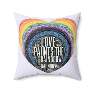 Spun Polyester Square Heart Pillow 18x18 - Dipaliz - Throw Pillows