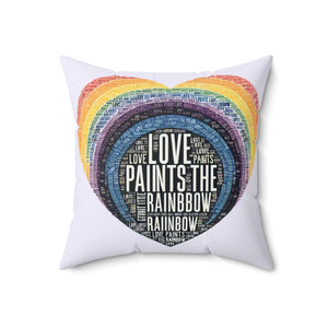 Spun Polyester Square Heart Pillow 18x18 - Dipaliz - Throw Pillows
