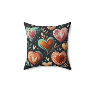 Hearts Throw Pillow – Polyester Valentine’s Day - Dipaliz - Pillows