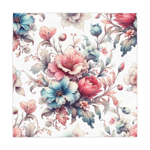Circle Watercolor Flowers Tablecloth – Cotton - Dipaliz - Tablecloths