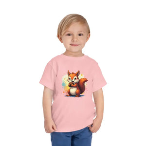 Squirrel Short Sleeve Tee - Adorable Toddler Design - Dipaliz - T-shirts