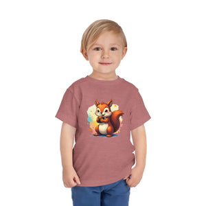 Soft Cotton Toddler Squirrel Short Sleeve Tee - Dipaliz - T-shirts - 2t