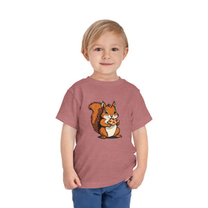 Cute Pizza Slice Squirrel Toddler T-shirt - Dipaliz - T-shirts