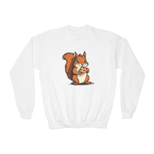 Pizza Slice Youth Crewneck - Squirrel Graphic Sweatshirt - Dipaliz - Sweatshirts