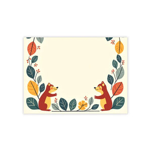 Exhilarating Squirrel Border Sticky Notes with Playful Charm - Dipaliz - 8’’ x 6’’ / White