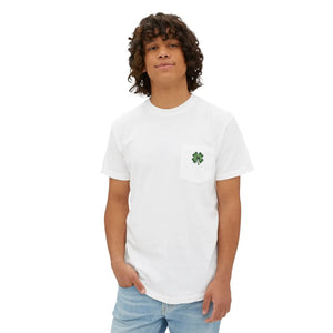 Unisex Clover Pocket Tee - St Patricks Day - Dipaliz - T-shirts