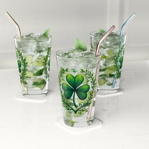 Chic St. Patrick’s Shamrock Pint Glass 16oz - Dipaliz - Beer Glasses