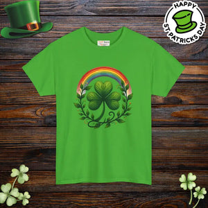 St Patricks Unisex Heavy Cotton Tee Shamrock Rainbow - Dipaliz - T-shirts