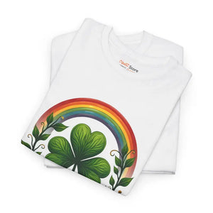 St Patricks Unisex Heavy Cotton Tee Shamrock Rainbow - Dipaliz - T-shirts