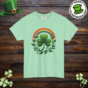Vibrant Cotton Tee Shamrock Rainbow - St Patricks - Dipaliz - T-shirts
