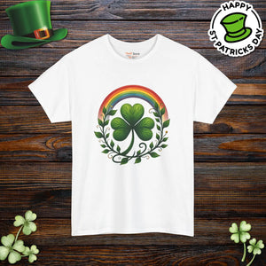 Vibrant Cotton Tee Shamrock Rainbow - St Patricks - Dipaliz - T-shirts