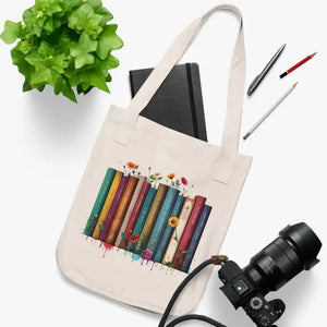 Canvas Tote Books and Flowers Natures Bliss Eco Bag - Dipaliz - one Size / Natural - Bags