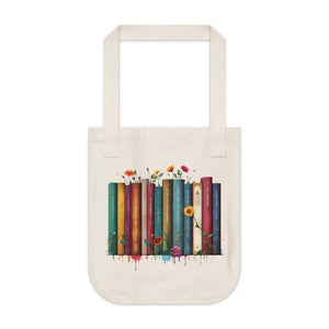 Canvas Tote Books and Flowers Natures Bliss Eco Bag - Dipaliz - one Size / Natural - Bags