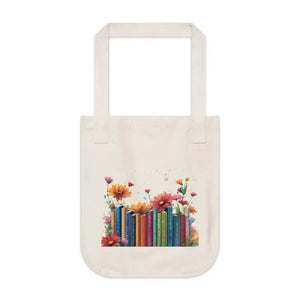 Bags - Organic Canvas Tote - Nature Inspired Floral Design - Dipaliz one Size / Natural