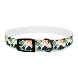 Checkered Pup Collar - Hypoallergenic Stain Resistant - Dipaliz - Xl / Black Onyx / Tpu - Pet Collars & Harnesses