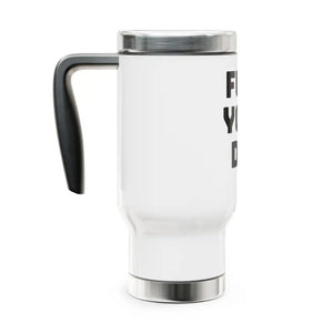 Stainless Steel Travel Mug 14oz Glossy White Enamel - Dipaliz - Canteens