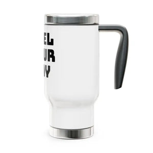 Stainless Steel Travel Mug 14oz Glossy White Enamel - Dipaliz - Canteens