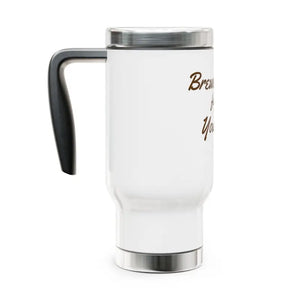 Steel Travel Mug - Glossy White Enamel for Outdoor Adventures - Dipaliz - 14oz - Mugs