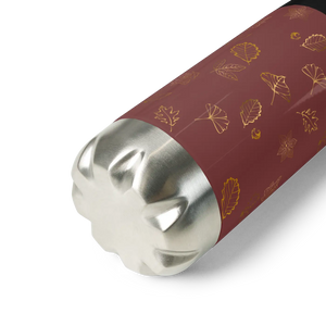 Chic Steel Water Bottle - Maroon Foliage 17oz - Dipaliz - Bottles