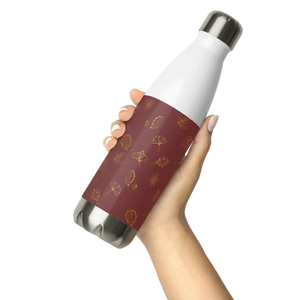 Chic Steel Water Bottle - Maroon Foliage 17oz - Dipaliz - Bottles