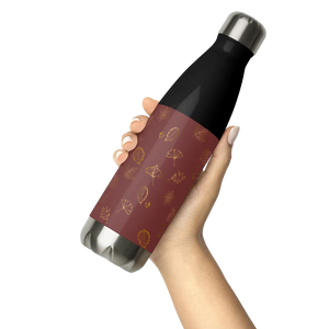 Chic Steel Water Bottle - Maroon Foliage 17oz - Dipaliz - Bottles