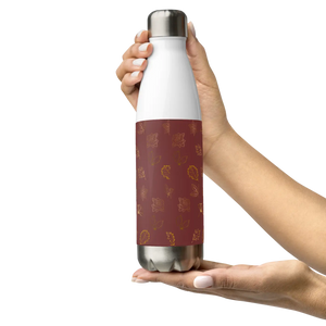 Chic Steel Water Bottle - Maroon Foliage 17oz - Dipaliz - Bottles